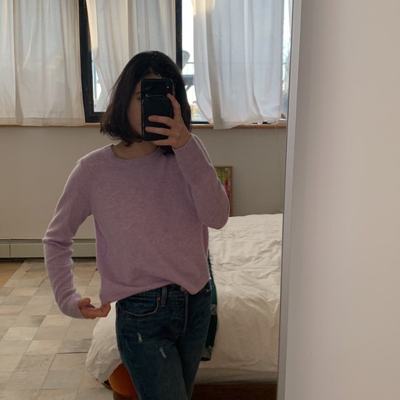 Violet intermix cashmere sweater - Picture 4 of 6
